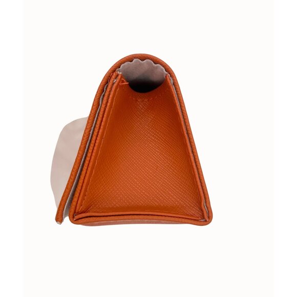 Tory Burch Orange Leather Sunglasses Case With Duster Bag Pouch - Picture 7 of 9